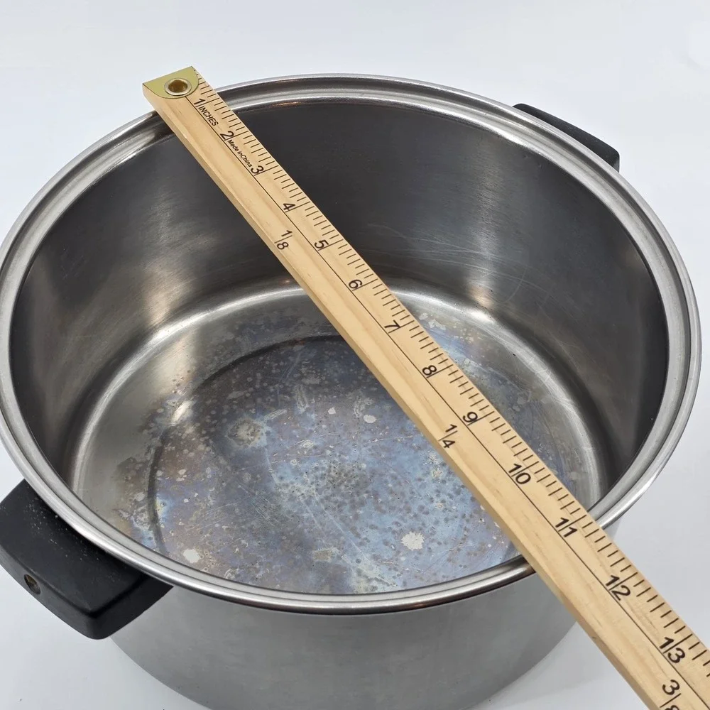 Flint Ware by Ecko Dutch Oven 6Qt Stock Pot Stainless Steel With Lid Vintage